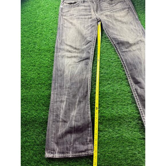 True Religion Ricky Super T Jeans 36 Gray Distressed Flap Pocket Made in USA - Picture 7 of 10